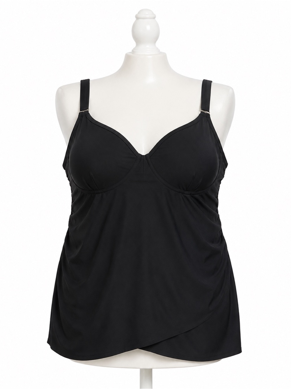 Lands’ End BlackTankini Swim Top 20W-22W  DDD Plus Size